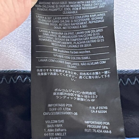 Volcom Shorts Mens 30x10 Solid Blue Flat Front Chino Slash Pockets Cotton Blend - Picture 11 of 12